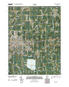 Arcadia Ohio Historical topographic map, 1:24000 scale, 7.5 X 7.5 Minute, Year 2010