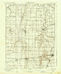 Arlington Ohio Historical topographic map, 1:62500 scale, 15 X 15 Minute, Year 1907