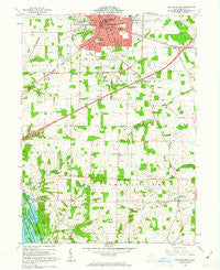 Ashland South Ohio Historical topographic map, 1:24000 scale, 7.5 X 7.5 Minute, Year 1961