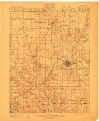 Ashland Ohio Historical topographic map, 1:62500 scale, 15 X 15 Minute, Year 1908