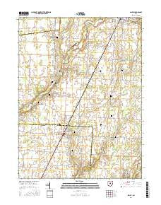 Ashley Ohio Current topographic map, 1:24000 scale, 7.5 X 7.5 Minute, Year 2016