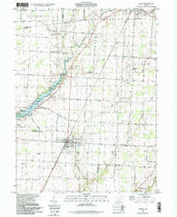 Ashley Ohio Historical topographic map, 1:24000 scale, 7.5 X 7.5 Minute, Year 1995