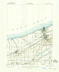Ashtabula Ohio Historical topographic map, 1:62500 scale, 15 X 15 Minute, Year 1905