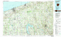 Ashtabula Ohio Historical topographic map, 1:100000 scale, 30 X 60 Minute, Year 1986