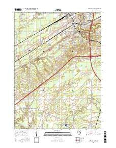 Ashtabula South Ohio Current topographic map, 1:24000 scale, 7.5 X 7.5 Minute, Year 2016