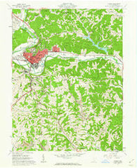 Athens Ohio Historical topographic map, 1:24000 scale, 7.5 X 7.5 Minute, Year 1961