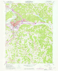Athens Ohio Historical topographic map, 1:24000 scale, 7.5 X 7.5 Minute, Year 1961