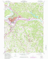 Athens Ohio Historical topographic map, 1:24000 scale, 7.5 X 7.5 Minute, Year 1961