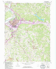 Athens Ohio Historical topographic map, 1:24000 scale, 7.5 X 7.5 Minute, Year 1961