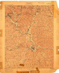 Athens Ohio Historical topographic map, 1:62500 scale, 15 X 15 Minute, Year 1905