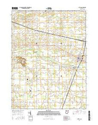 Attica Ohio Current topographic map, 1:24000 scale, 7.5 X 7.5 Minute, Year 2016