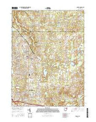 Aurora Ohio Current topographic map, 1:24000 scale, 7.5 X 7.5 Minute, Year 2016