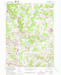 Aurora Ohio Historical topographic map, 1:24000 scale, 7.5 X 7.5 Minute, Year 1962