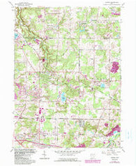 Aurora Ohio Historical topographic map, 1:24000 scale, 7.5 X 7.5 Minute, Year 1962