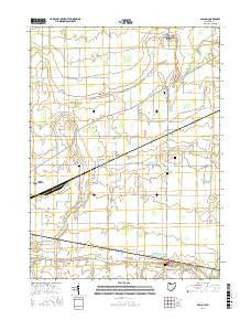 Bascom Ohio Current topographic map, 1:24000 scale, 7.5 X 7.5 Minute, Year 2016