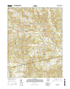 Belfast Ohio Current topographic map, 1:24000 scale, 7.5 X 7.5 Minute, Year 2016