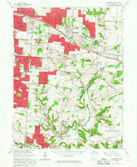 Bellbrook Ohio Historical topographic map, 1:24000 scale, 7.5 X 7.5 Minute, Year 1965