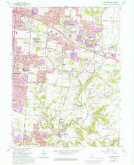 Bellbrook Ohio Historical topographic map, 1:24000 scale, 7.5 X 7.5 Minute, Year 1965