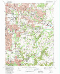 Bellbrook Ohio Historical topographic map, 1:24000 scale, 7.5 X 7.5 Minute, Year 1965