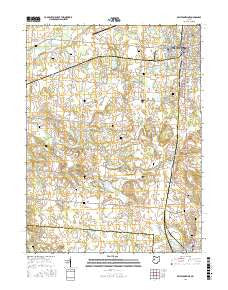 Bellefontaine Ohio Current topographic map, 1:24000 scale, 7.5 X 7.5 Minute, Year 2016