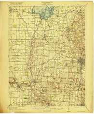 Bellefontaine Ohio Historical topographic map, 1:62500 scale, 15 X 15 Minute, Year 1915