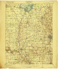 Bellefontaine Ohio Historical topographic map, 1:62500 scale, 15 X 15 Minute, Year 1915