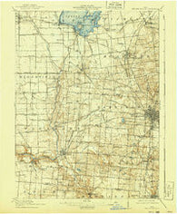 Bellefontaine Ohio Historical topographic map, 1:62500 scale, 15 X 15 Minute, Year 1915