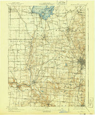 Bellefontaine Ohio Historical topographic map, 1:62500 scale, 15 X 15 Minute, Year 1915