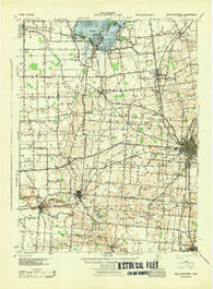 Bellefontaine Ohio Historical topographic map, 1:62500 scale, 15 X 15 Minute, Year 1944