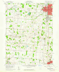 Bellefontaine Ohio Historical topographic map, 1:24000 scale, 7.5 X 7.5 Minute, Year 1960