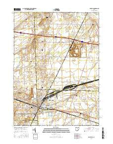Bellevue Ohio Current topographic map, 1:24000 scale, 7.5 X 7.5 Minute, Year 2016