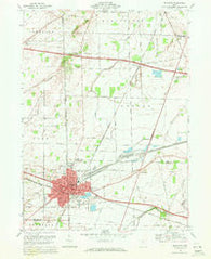 Bellevue Ohio Historical topographic map, 1:24000 scale, 7.5 X 7.5 Minute, Year 1969