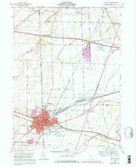 Bellevue Ohio Historical topographic map, 1:24000 scale, 7.5 X 7.5 Minute, Year 1969