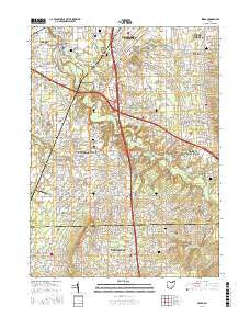 Berea Ohio Current topographic map, 1:24000 scale, 7.5 X 7.5 Minute, Year 2016