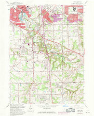 Berea Ohio Historical topographic map, 1:24000 scale, 7.5 X 7.5 Minute, Year 1963