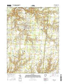 Bethel Ohio Current topographic map, 1:24000 scale, 7.5 X 7.5 Minute, Year 2016