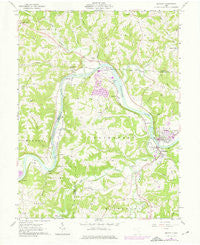 Beverly Ohio Historical topographic map, 1:24000 scale, 7.5 X 7.5 Minute, Year 1961