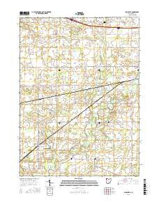 Blakeslee Ohio Current topographic map, 1:24000 scale, 7.5 X 7.5 Minute, Year 2016