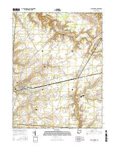 Blanchester Ohio Current topographic map, 1:24000 scale, 7.5 X 7.5 Minute, Year 2016