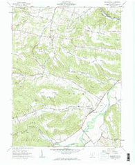 Bourneville Ohio Historical topographic map, 1:24000 scale, 7.5 X 7.5 Minute, Year 1961
