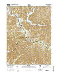 Bowerston Ohio Current topographic map, 1:24000 scale, 7.5 X 7.5 Minute, Year 2016
