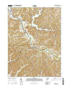 Bowerston Ohio Current topographic map, 1:24000 scale, 7.5 X 7.5 Minute, Year 2016