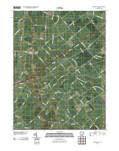 Bowersville Ohio Historical topographic map, 1:24000 scale, 7.5 X 7.5 Minute, Year 2010