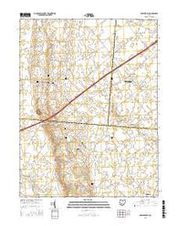 Bowersville Ohio Current topographic map, 1:24000 scale, 7.5 X 7.5 Minute, Year 2016