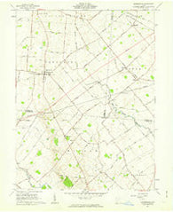 Bowersville Ohio Historical topographic map, 1:24000 scale, 7.5 X 7.5 Minute, Year 1961