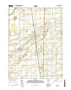 Bradner Ohio Current topographic map, 1:24000 scale, 7.5 X 7.5 Minute, Year 2016