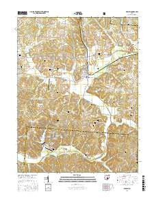 Bremen Ohio Current topographic map, 1:24000 scale, 7.5 X 7.5 Minute, Year 2016