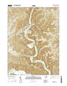 Brinkhaven Ohio Current topographic map, 1:24000 scale, 7.5 X 7.5 Minute, Year 2016