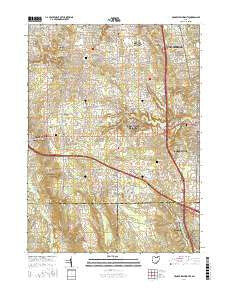 Broadview Heights Ohio Current topographic map, 1:24000 scale, 7.5 X 7.5 Minute, Year 2016