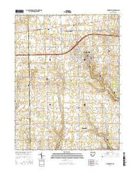 Brookville Ohio Current topographic map, 1:24000 scale, 7.5 X 7.5 Minute, Year 2016